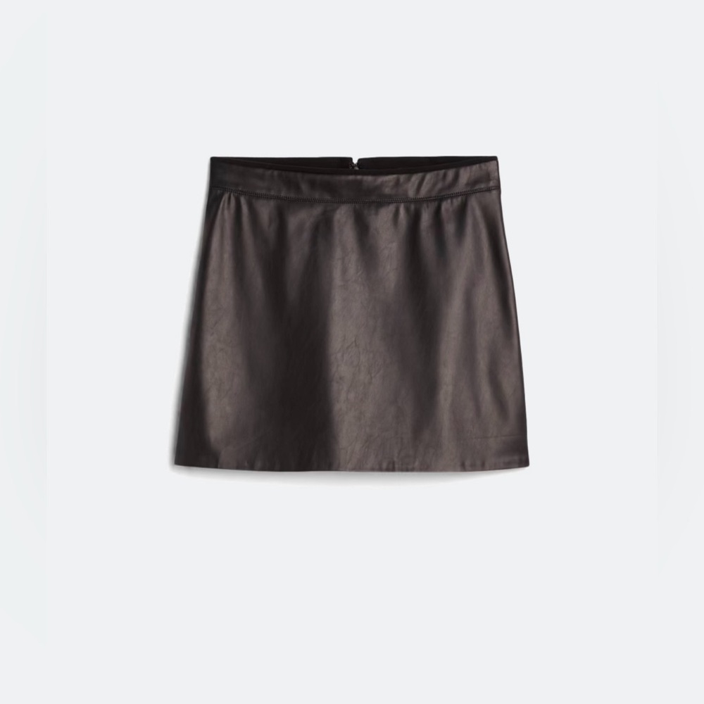 Sanctuary Leather Like Mini Skirt Black NWT